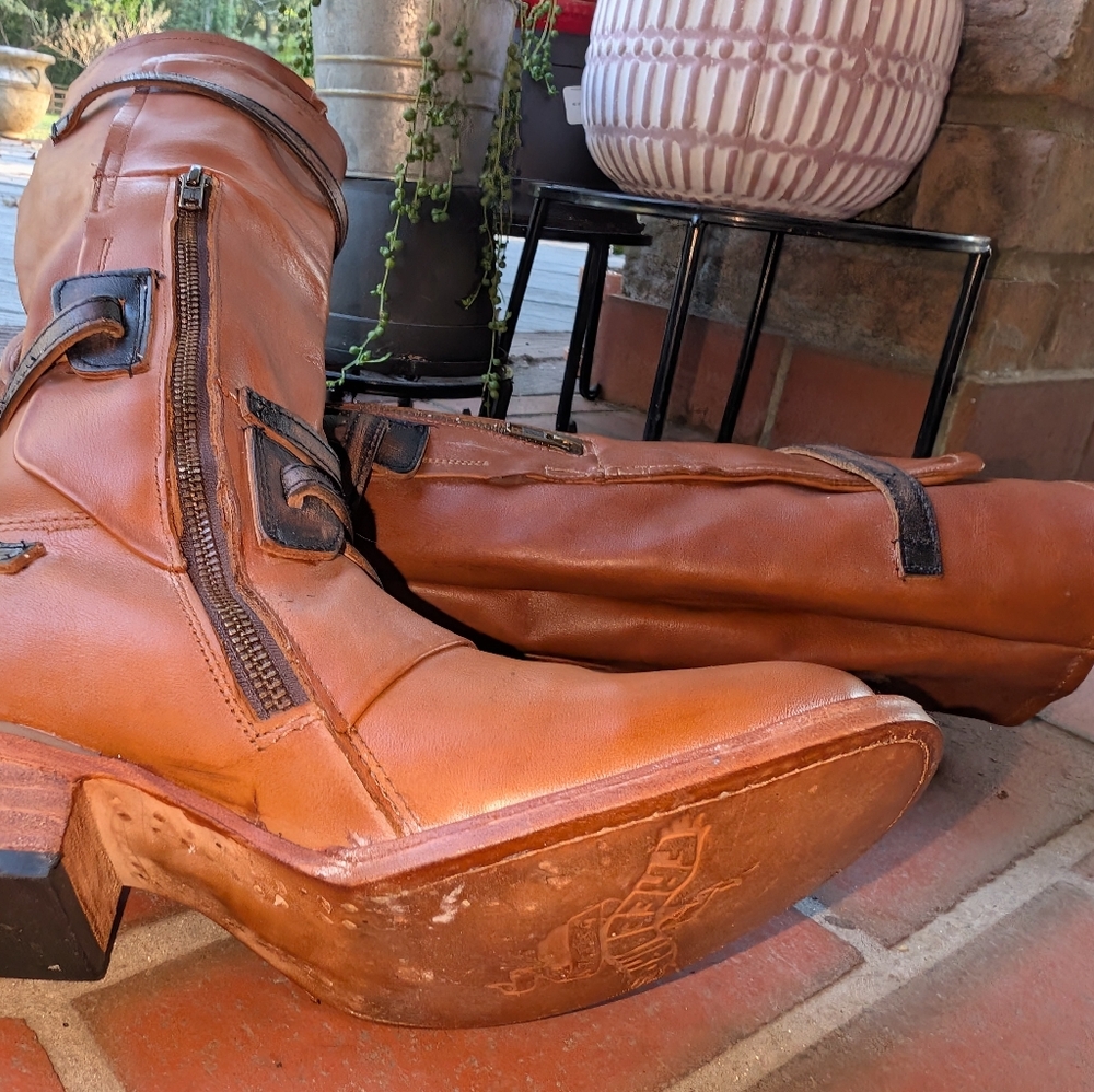 Freebird by Steven 'GIA' Mid Calf Boots TAN/CAMEL size 7 - Picture 9 of 11